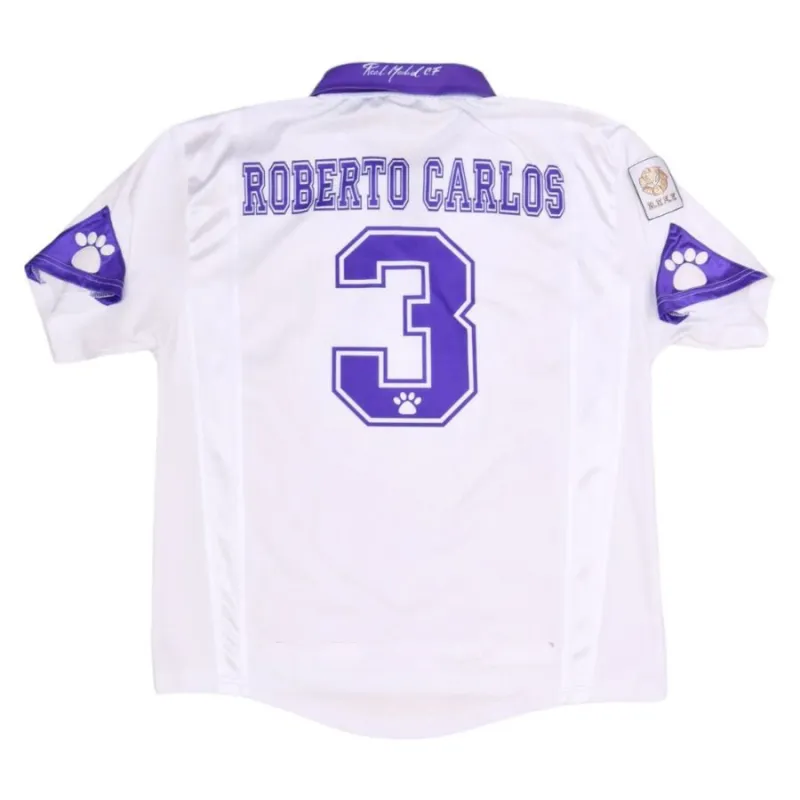 Real Madrid R.CARLOS 1997/98 Maillot domicile rétro - Blanc