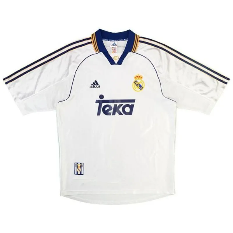 Real Madrid 1998 2000 Maglia casalinga retrò - Bianca