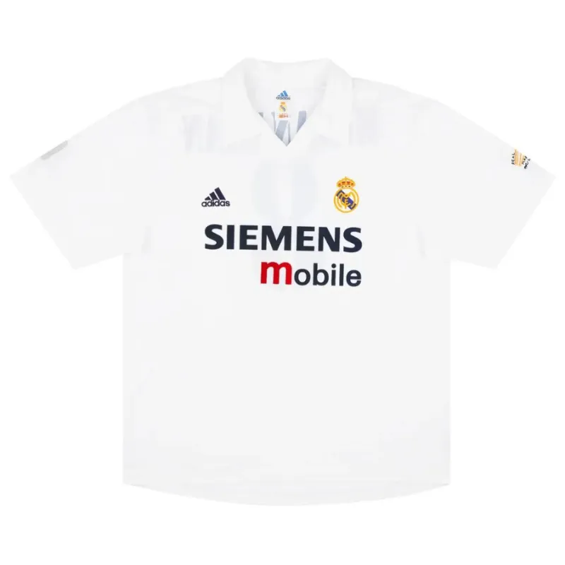 Real Madrid 2002/03 Maillot domicile rétro - Blanc