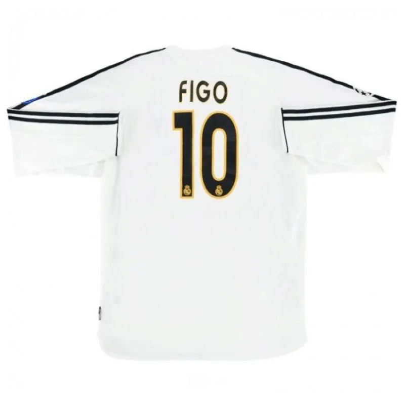 Real Madrid FIGO 2003/04 Retro Long-Sleeve Home Jersey - White