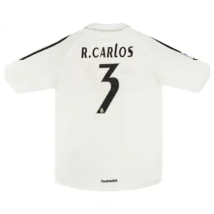 Real Madrid R.CARLOS 2005/06 Maglia casalinga retrò - Bianca