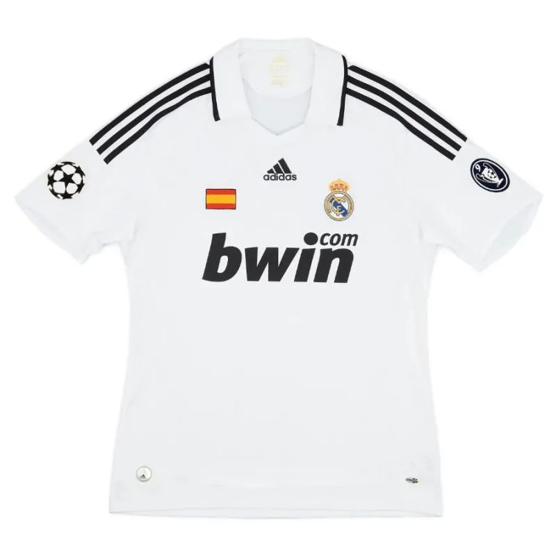 Real Madrid V.NISTELROOY 2008/09 Maglia casalinga retrò - Bianca