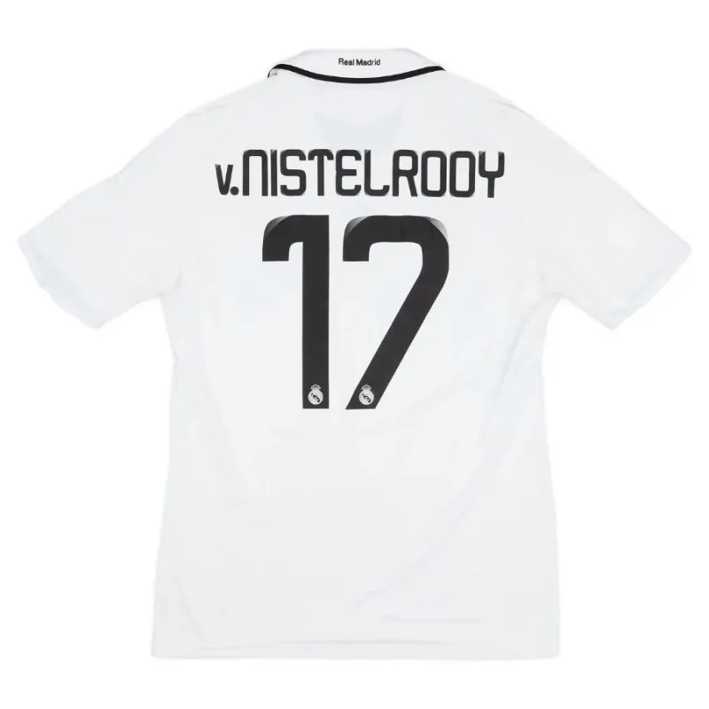 Real Madrid V.NISTELROOY 2008/09 Maglia casalinga retrò - Bianca