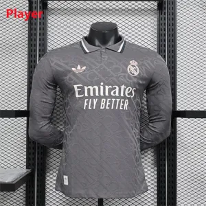 Tercer camiseta de mangas largas de la edición de jugador del Real Madrid 2024/25 - Gris