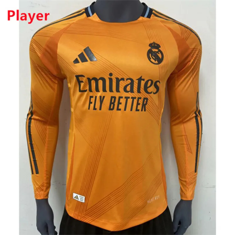 Tercer camiseta de mangas largas de la edición de jugador del Real Madrid 2024/25 - Naranja