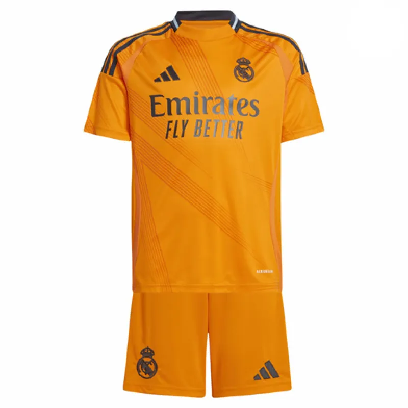 Real Madrid Kids' Jersey + Shorts 2024/25 Away - Orange