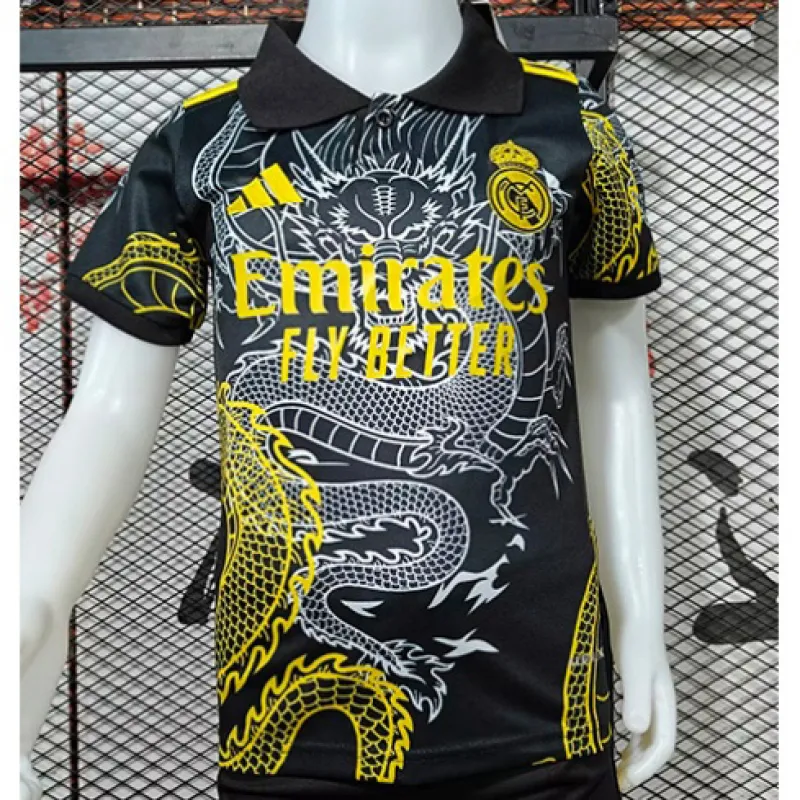 Real Madrid Children's Jersey 2024/25 - Year of the Dragon Edition - Black