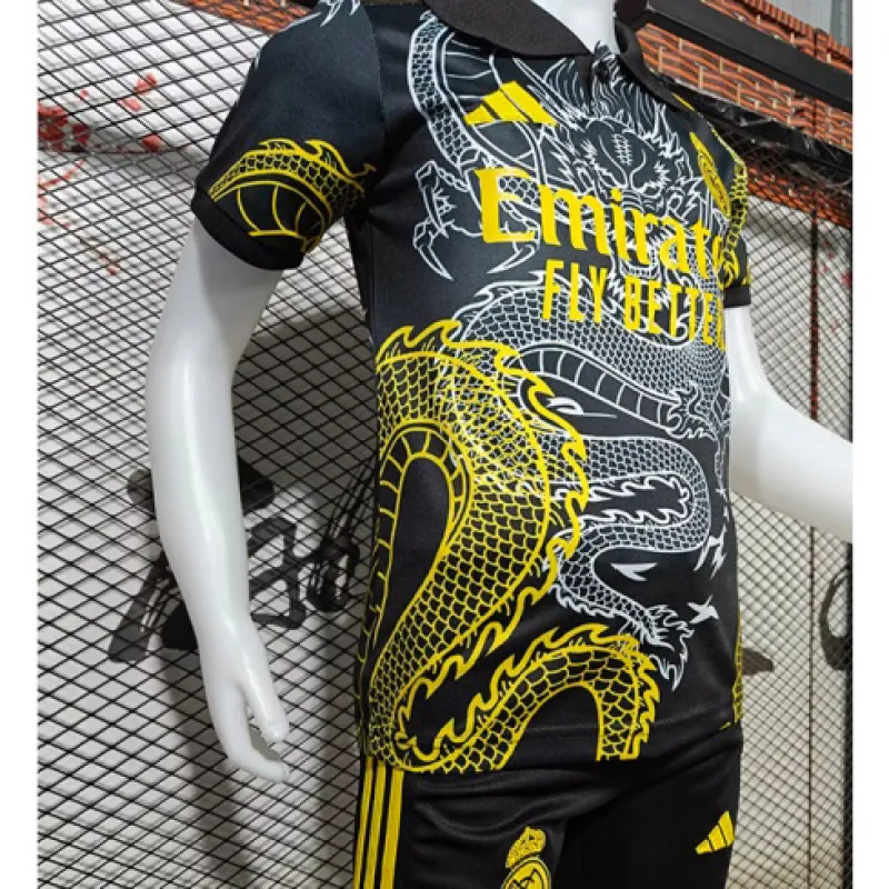 Real Madrid Children's Jersey 2024/25 - Year of the Dragon Edition - Black