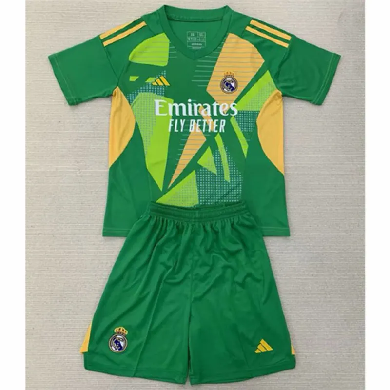 Real Madrid Kids' Goalkeeper Jersey and Shorts 2024/25 - Green