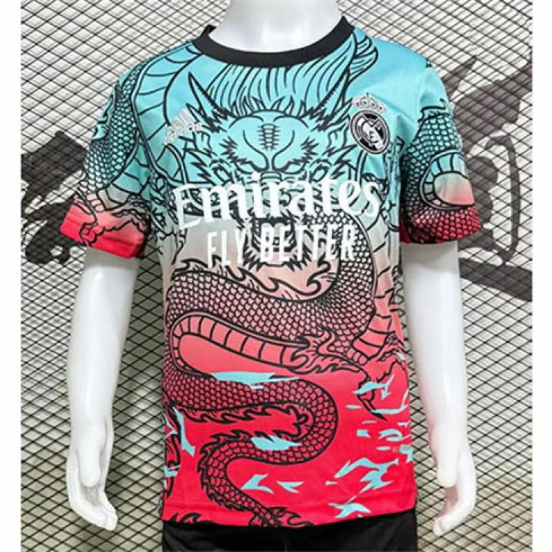 Real Madrid Children's Jersey 2024/25 - Year of the Dragon Edition - Blue/Red