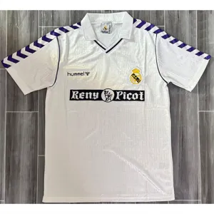 Maglia retro del Real Madrid 1989/90 campo casa - Bianca
