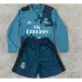 Real Madrid Children's Third Long-Sleeved Retro Jersey 2017/18 Away - Blue