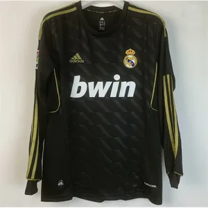 Maglia retro a maniche lunghe del Real Madrid 2011/12 trasferta - Nera