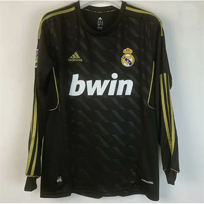 Camiseta retro de manga larga del Real Madrid 2011/12 fuera de casa - Negra