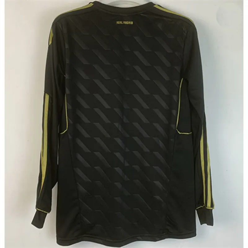 Camiseta retro de manga larga del Real Madrid 2011/12 fuera de casa - Negra