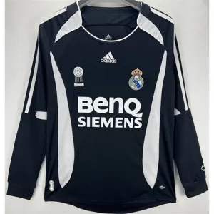 Terza maglia retro a maniche lunghe del Real Madrid 2006/07 - Nera