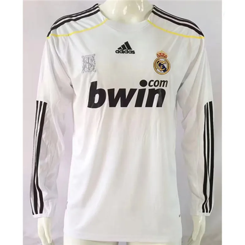 Real Madrid Long-Sleeved Retro Jersey 2009/10 Home - White