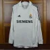 Maillot rétro à manches longues du Real Madrid 2005/06 domicile - Blanc