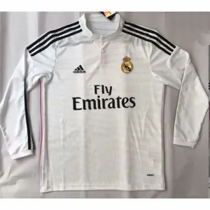 Maglia retro a maniche lunghe del Real Madrid, maglia di casa nella Champions League 2014 - Bianca