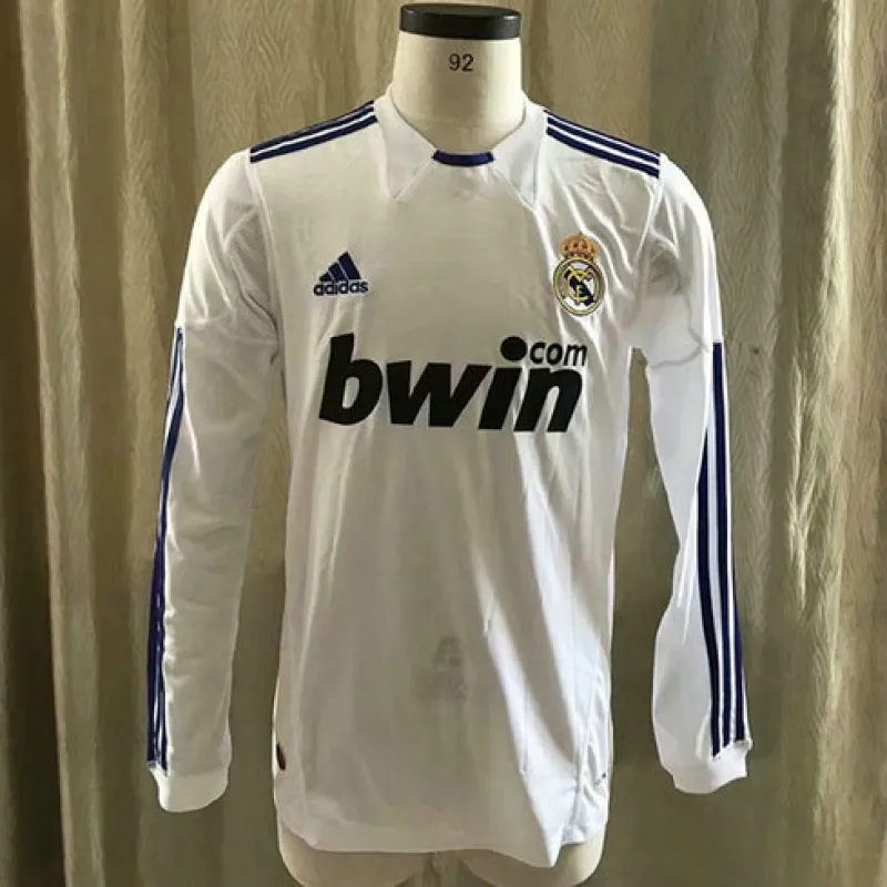 Real Madrid Long-Sleeved Retro Jersey 2010/11 Home - White