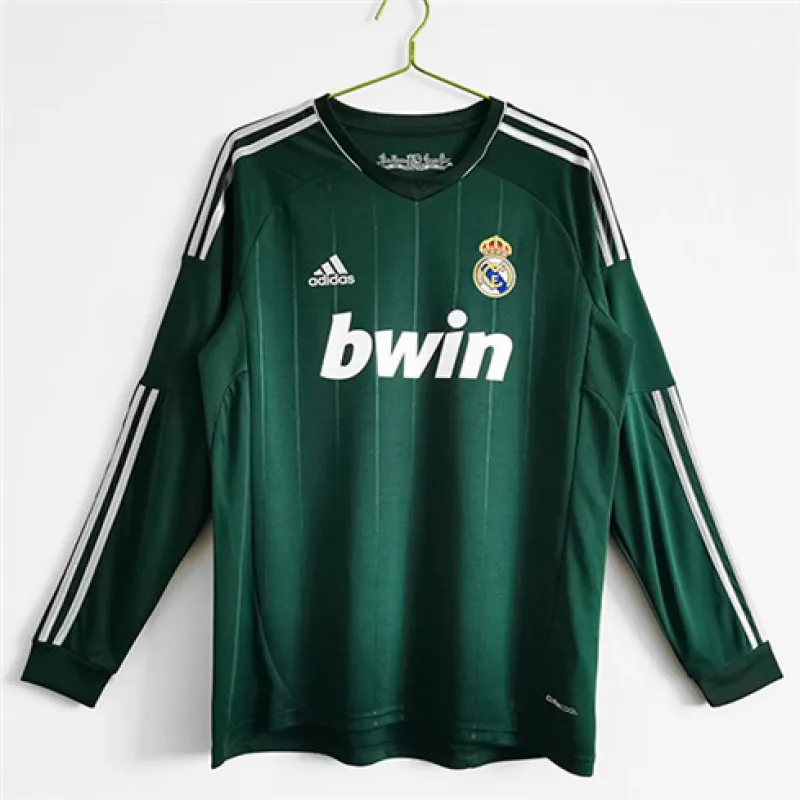 Tercer camiseta retro de manga larga del Real Madrid 2012/13 - Verde