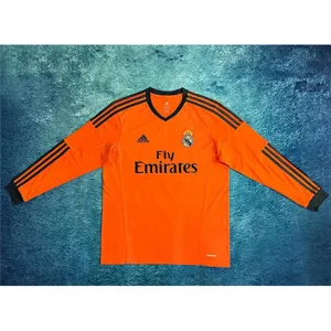 Terza maglia retro a maniche lunghe del Real Madrid 2013/14 - Arancione