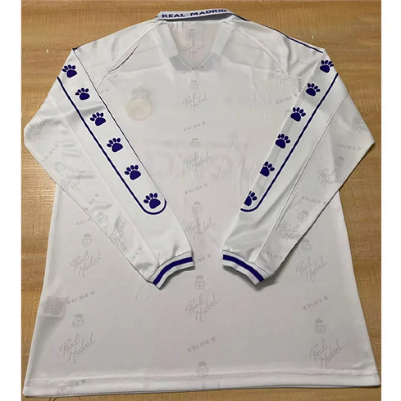 Real Madrid Long-Sleeved Retro Jersey 1994-96 Home - White