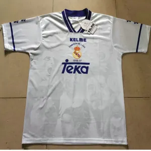 Maglia retro del Real Madrid 1996/97 per la Champions League - Bianca