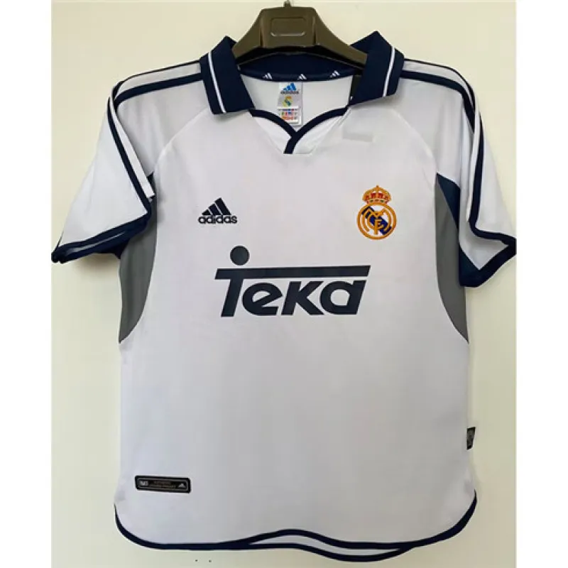 Camiseta retro del Real Madrid 2000/01 cancha principal - Blanca