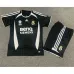 Camiseta retro para niños del Real Madrid 2006/07 Fuera de casa - Negra