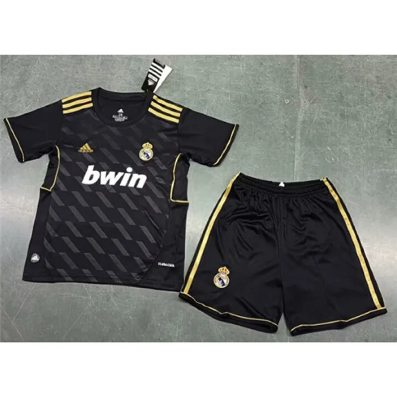 Camiseta retro para niños del Real Madrid 2011/12 Fuera de casa - Negra