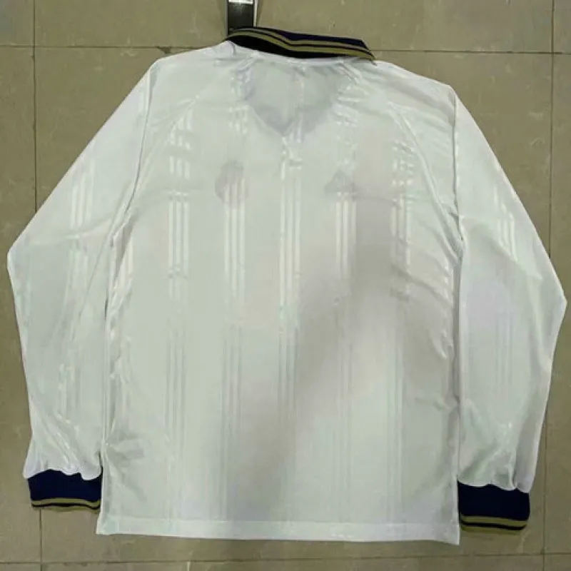 Camiseta de entrenamiento retro de mangas largas del Real Madrid - Blanca