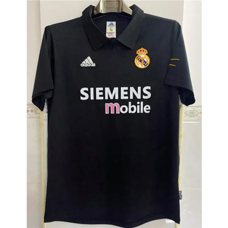 Camiseta retro del Real Madrid  2002/03 fuera de casa - Negro
