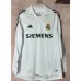 Maillot rétro à manches longues du Real Madrid 2005/06 domicile - Blanc