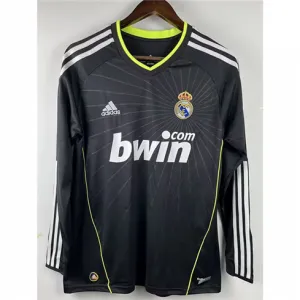 Maglia retro a maniche lunghe del Real Madrid 2010/11 Trasferta - Nera