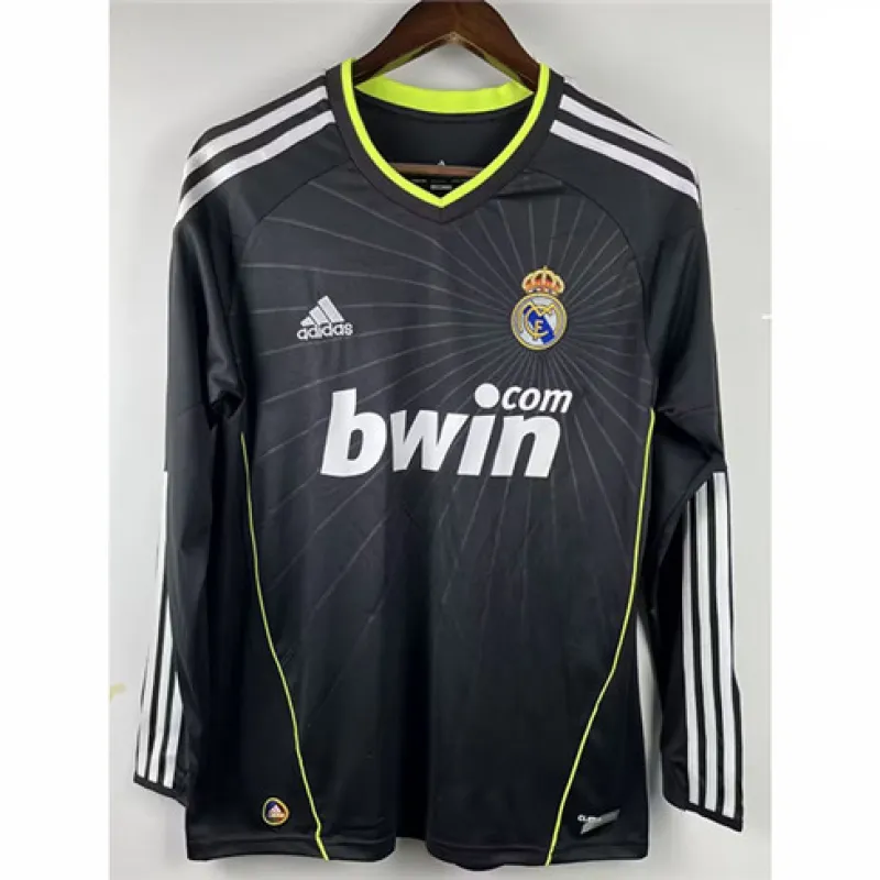 Real Madrid Long-sleeved Retro Jersey 2010/11 Away - Black