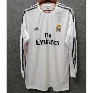 Maglia retro a maniche lunghe del Real Madrid 2013/14 campo casa - Bianca