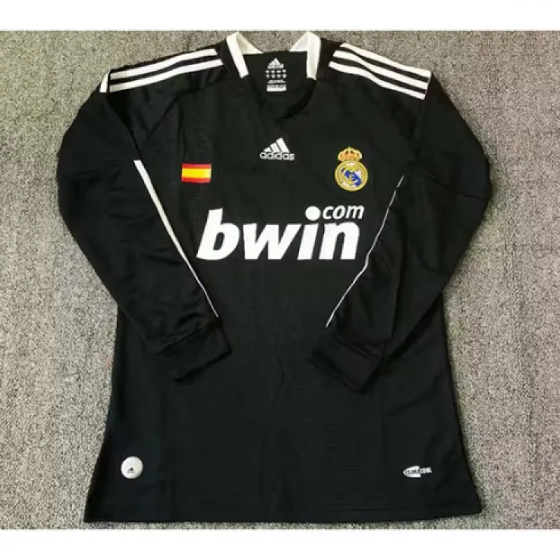 Real Madrid Long-sleeved Retro Third Jersey 2008/09 - Black