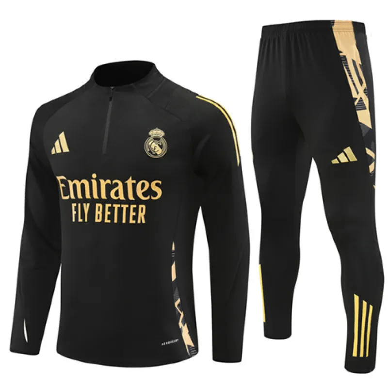 Abbigliamento sportivo stampato del Real Madrid 2024/25 - Nero