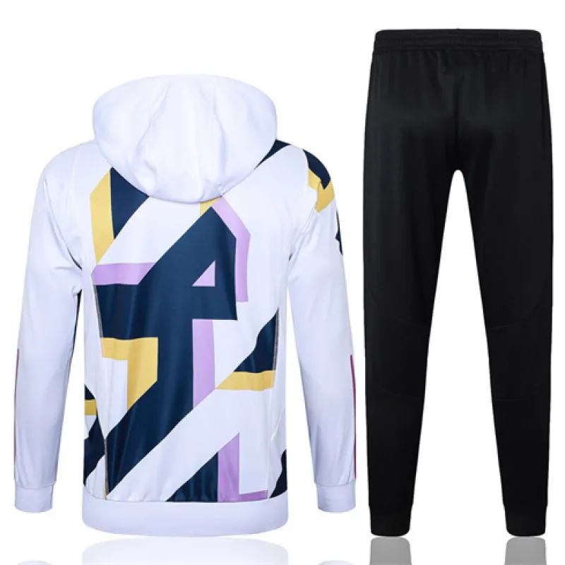 Vêtements de sport à capuche du Real Madrid 2024/25 - Blanc