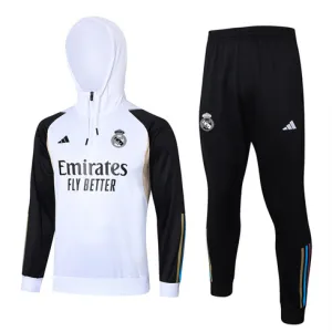 Vêtements de sport à capuche du Real Madrid 2024/25 - Blanc
