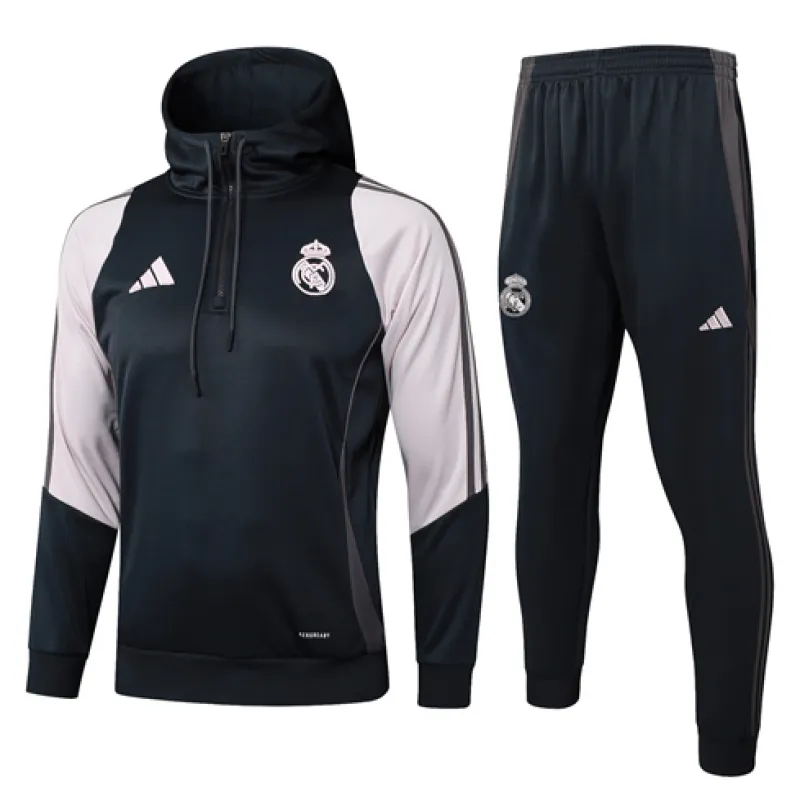 Real Madrid Children's Hooded Sportswear 2024/25 - Black