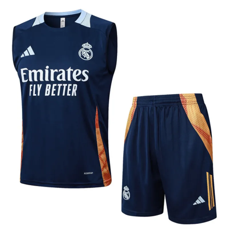 Conjunto de pantalones cortos y chaleco del Real Madrid 2024/25 - Azul