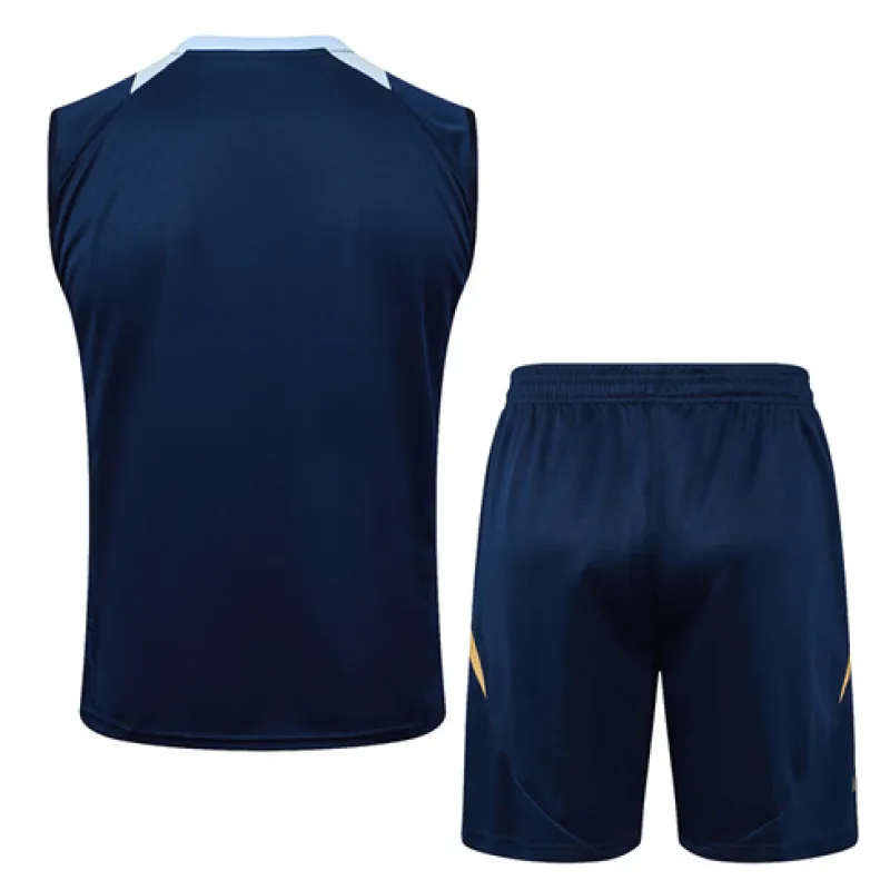 Conjunto de pantalones cortos y chaleco del Real Madrid 2024/25 - Azul