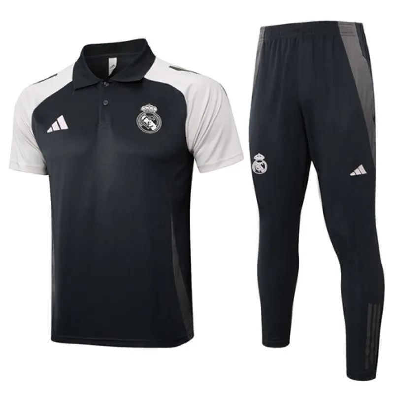 Real Madrid Training Polo Shirt + Trousers 2024/25 - Black