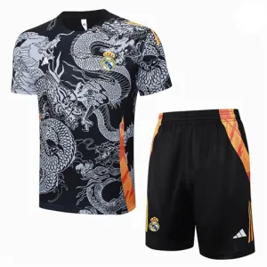 Real Madrid Children's Training Jersey + Shorts 2024/25 - Black