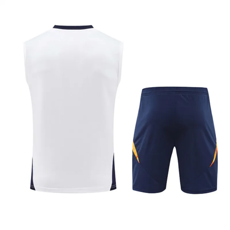 Ensemble de shorts et de gilet du Real Madrid 2024/25 - Blanc