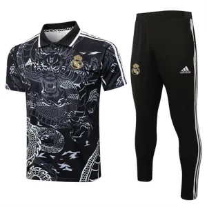 Maglia polo di allenamento + pantaloni del Real Madrid 2024/25 - Nero