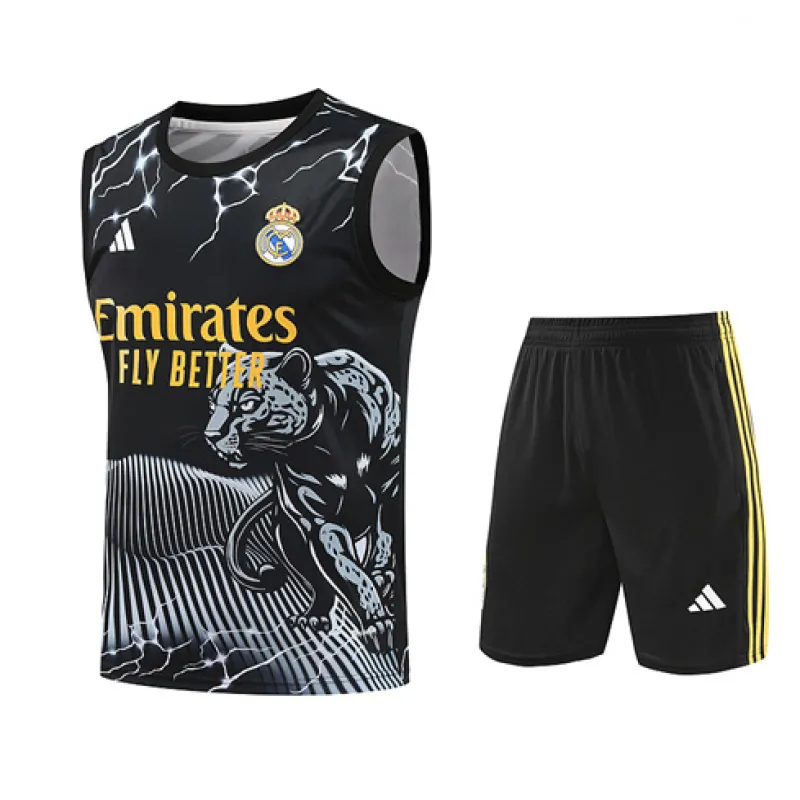 Real Madrid Shorts and Vest Set 2024/25 - Black