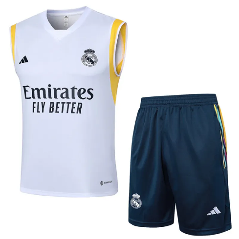 Ensemble de shorts et de gilet du Real Madrid 2024/25 - Blanc